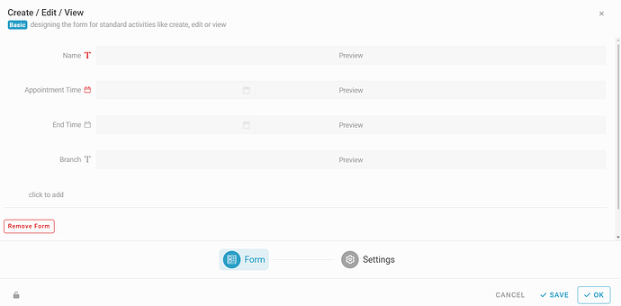 Appointment Default Form