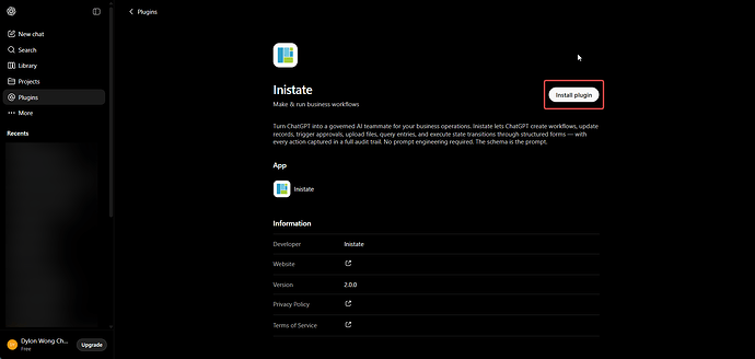Inistate Plugin