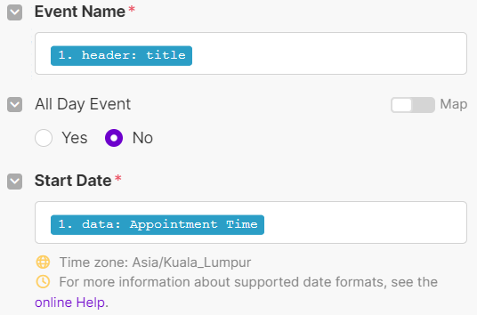 Create-Event Name&Start Date